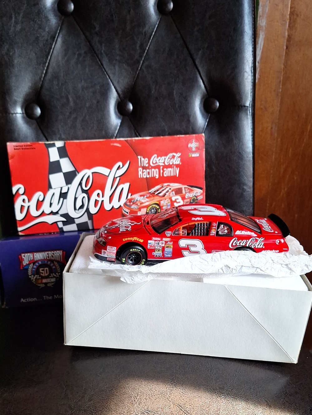 Coca Cola Red #3 Die-Cast Dale Earnhardt NASCAR Style Racing Car